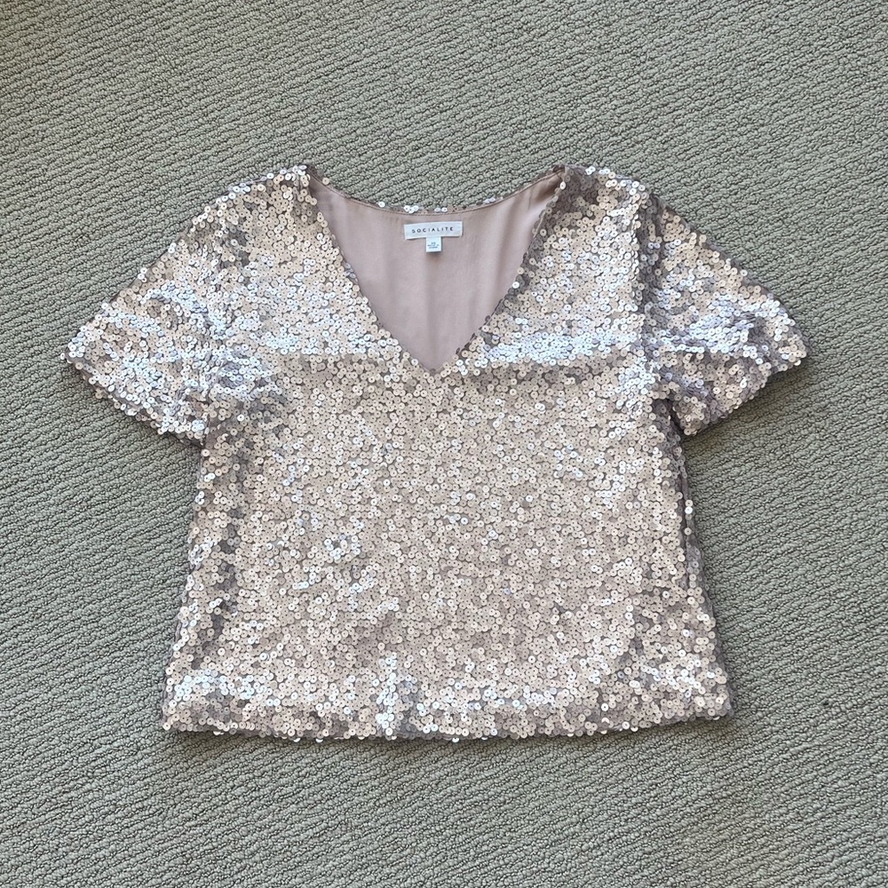 Pink Sequin Top